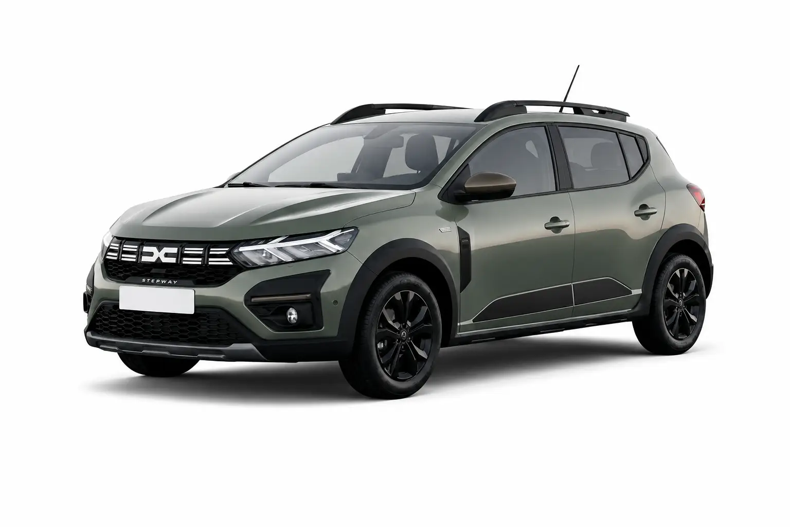 Location de voiture Dacia sandero vert kaki - Initiale Auto Rent